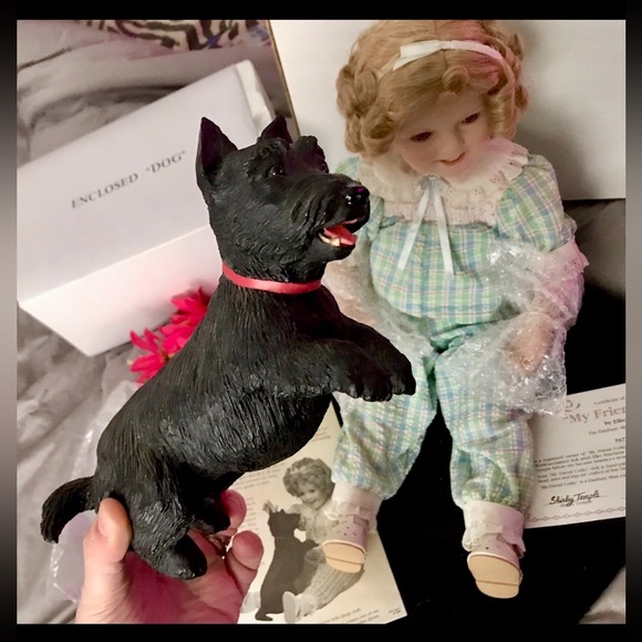 SHIRLEY TEMPLE/DANBURY MINT ”CORKY”& PORCELAIN DOLL BNIB  W/CERTIFICATE - Picture 2 of 14